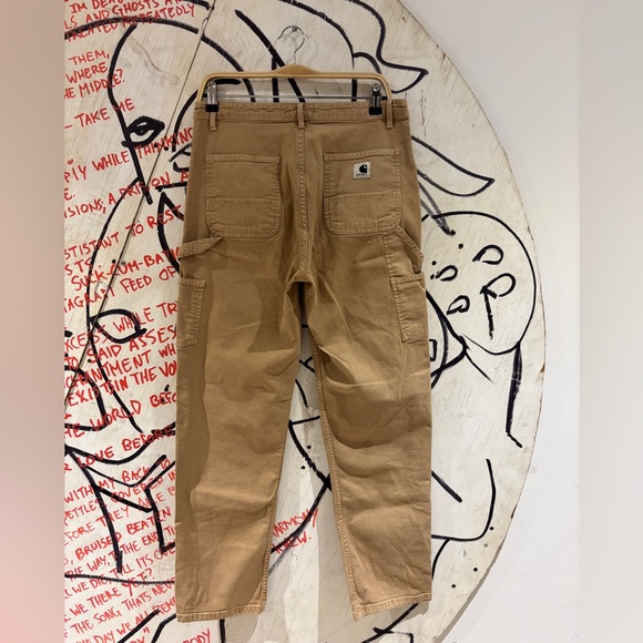 Carhartt Pants - Carhartt WIP Tan Pierce Canvas Carpenter Pants